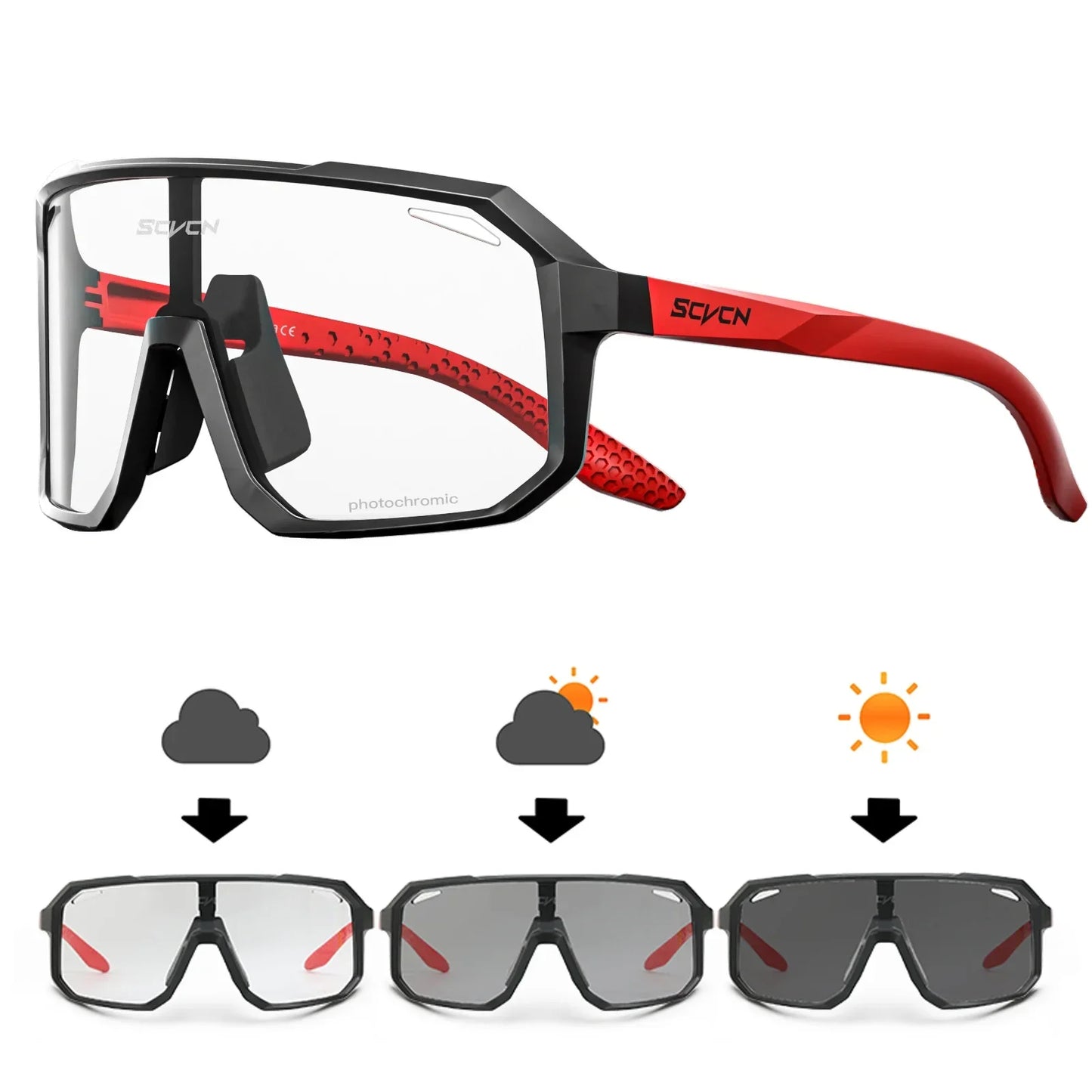 Unisex Photochromic Cycling Sunglasses for Outdoor Sports