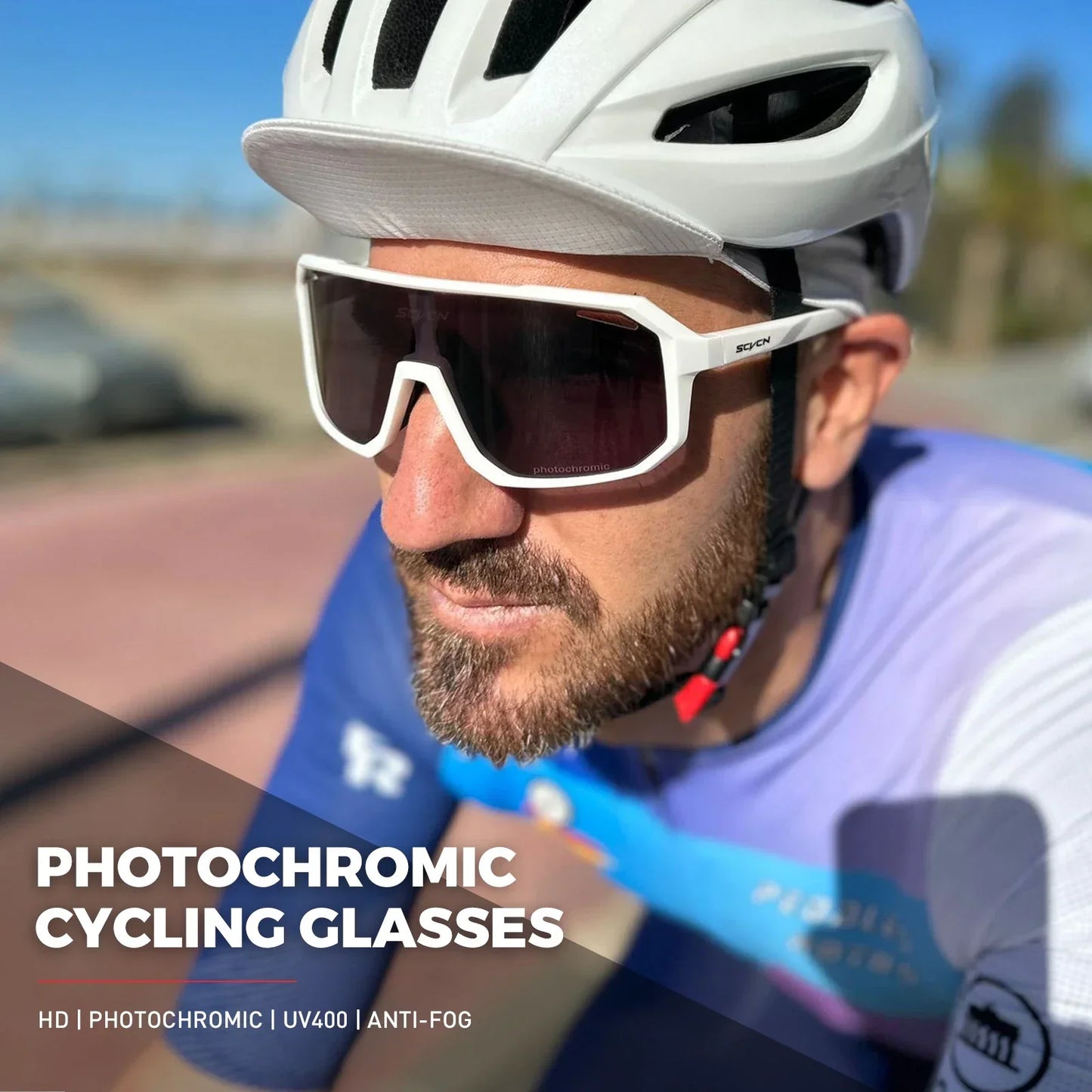 Unisex Photochromic Cycling Sunglasses for Outdoor Sports