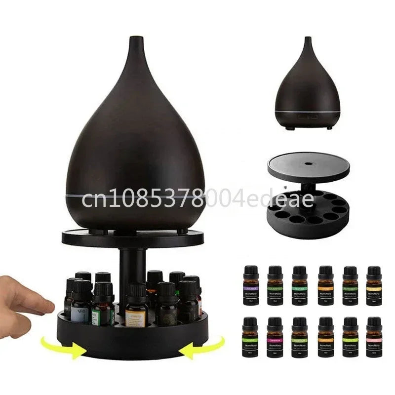 Rotating Diffuser Display with Essential Oil Storage