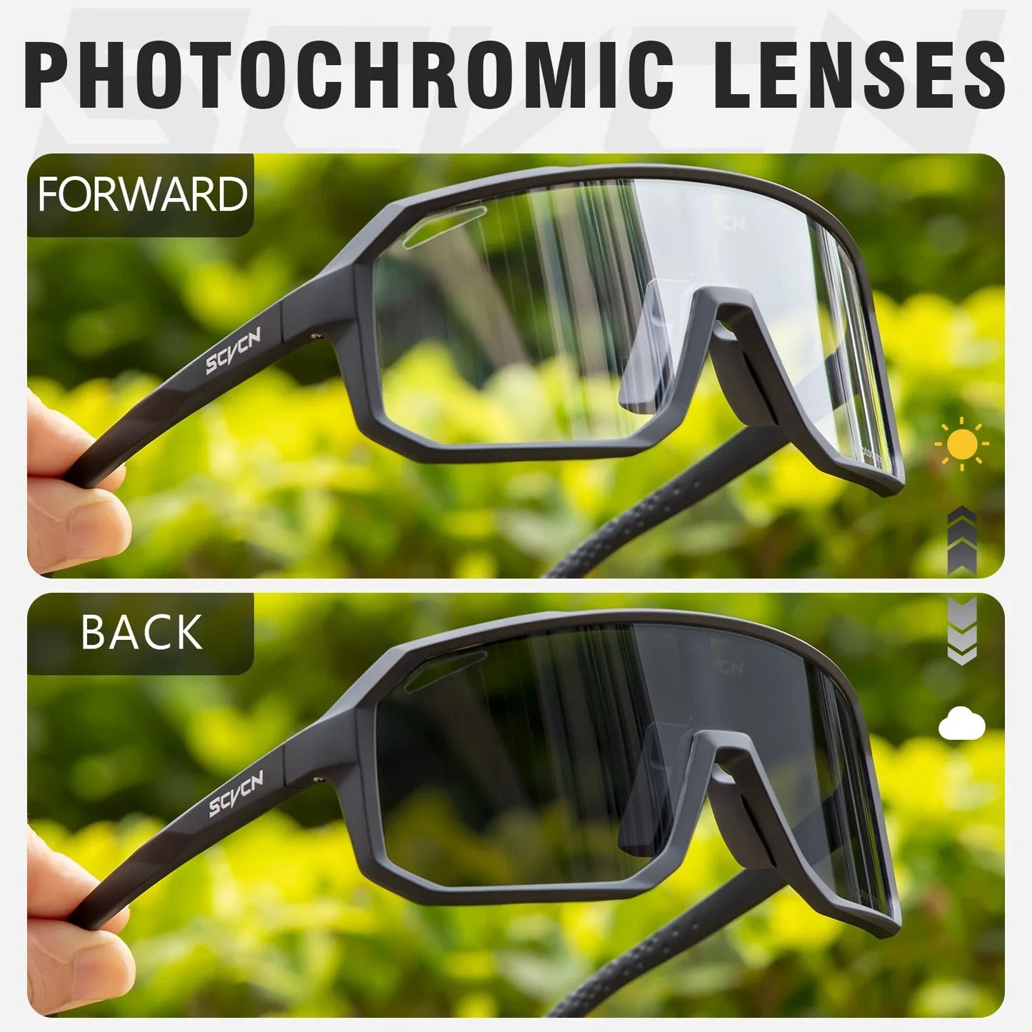 Unisex Photochromic Cycling Sunglasses for Outdoor Sports
