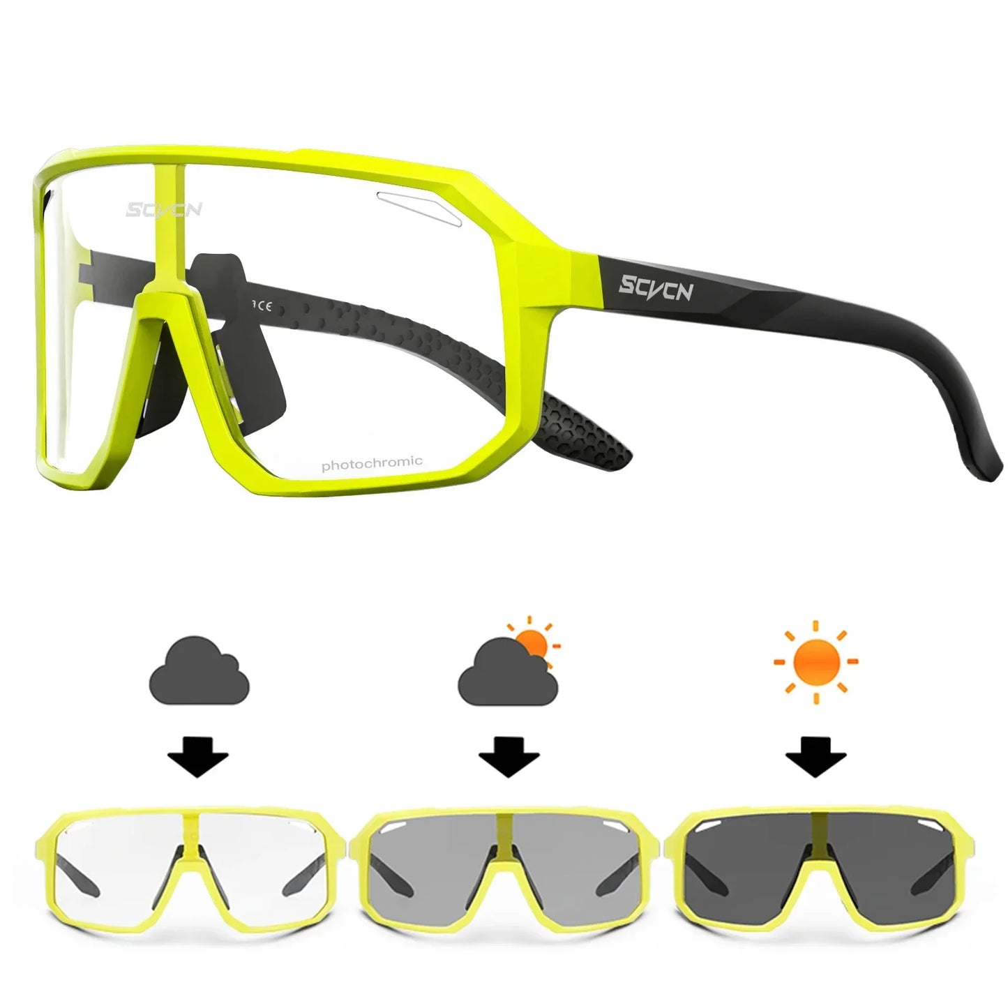 Unisex Photochromic Cycling Sunglasses for Outdoor Sports