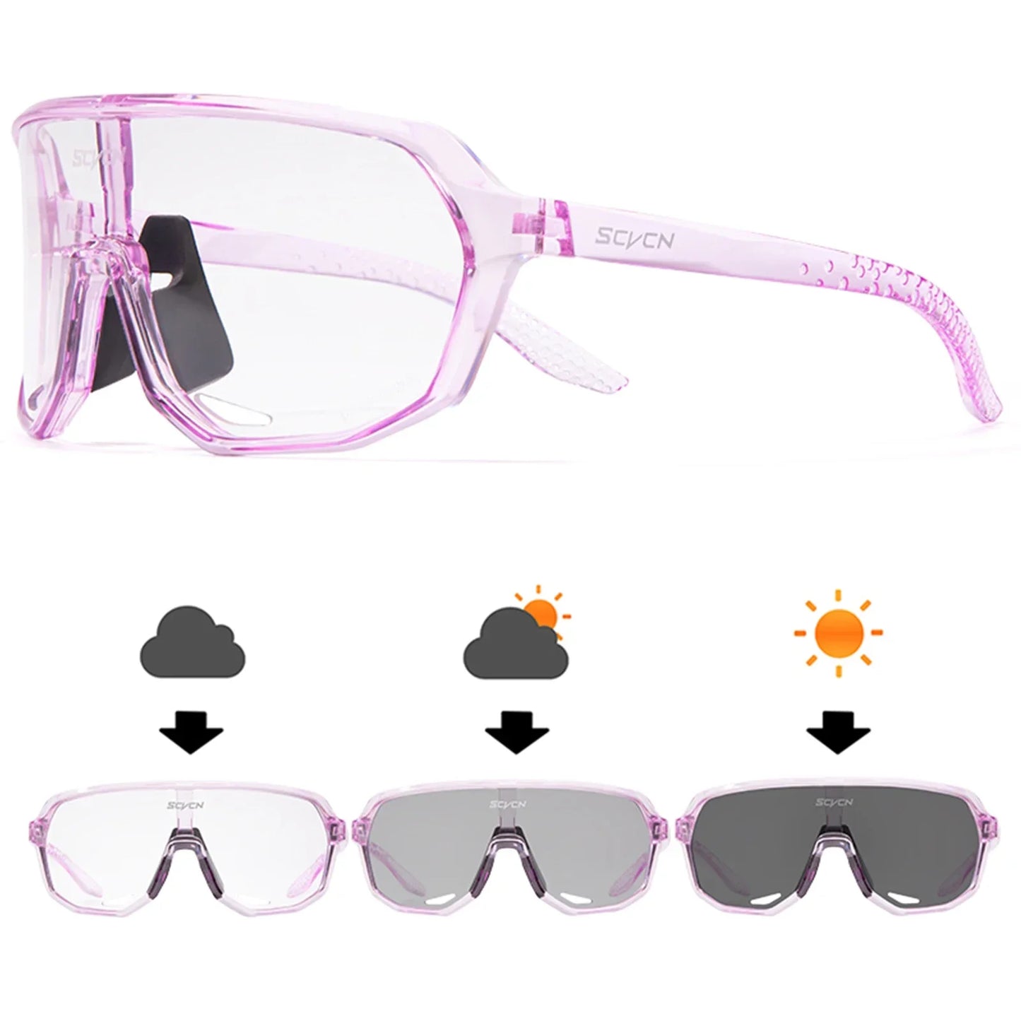 Unisex Photochromic Cycling Sunglasses for Outdoor Sports