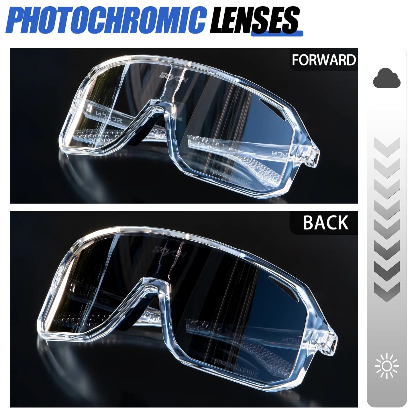 Unisex Photochromic Cycling Sunglasses for Outdoor Sports