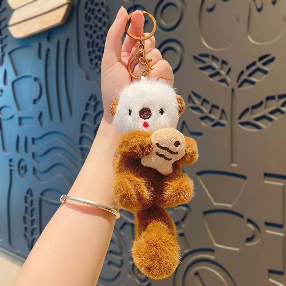 Plush Otter Bag Pendant Soft Stuffed Otter Keyring