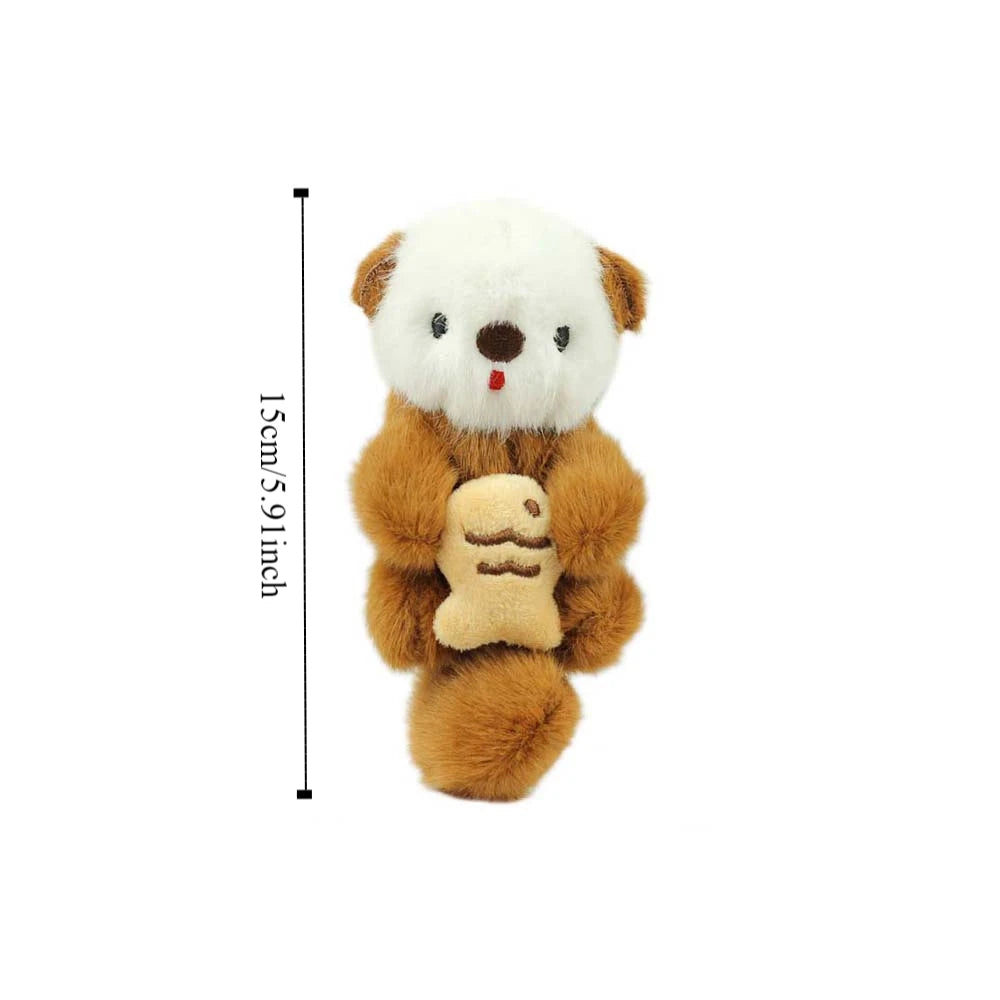 Plush Otter Bag Pendant Soft Stuffed Otter Keyring