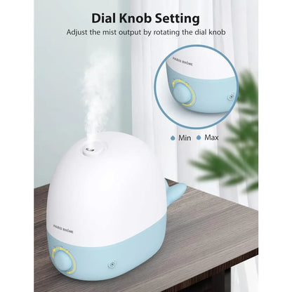 Willow Whale 2.5L Cool Mist Humidifier for Home, Nursery, Baby with Essential Oil Diffuser, BPA Free