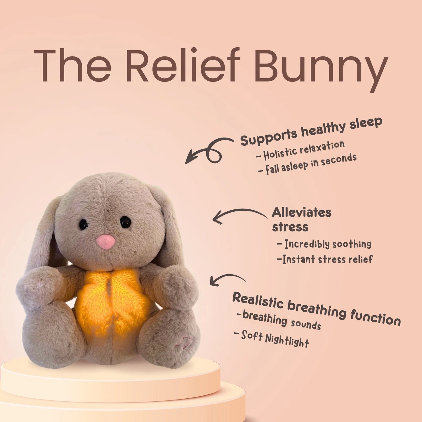Therapeutic plush toy for babies and adults