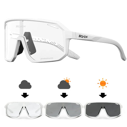 Unisex Photochromic Cycling Sunglasses for Outdoor Sports