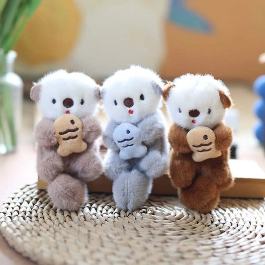 Plush Otter Bag Pendant Soft Stuffed Otter Keyring
