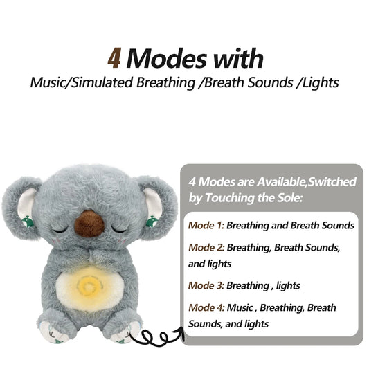 Baby Soother Relief Koala Bear Girl Stuffed Animal Crib Toys Soothe Koalas Plush Toy With Lullabys for sleep Easy To Use Durable